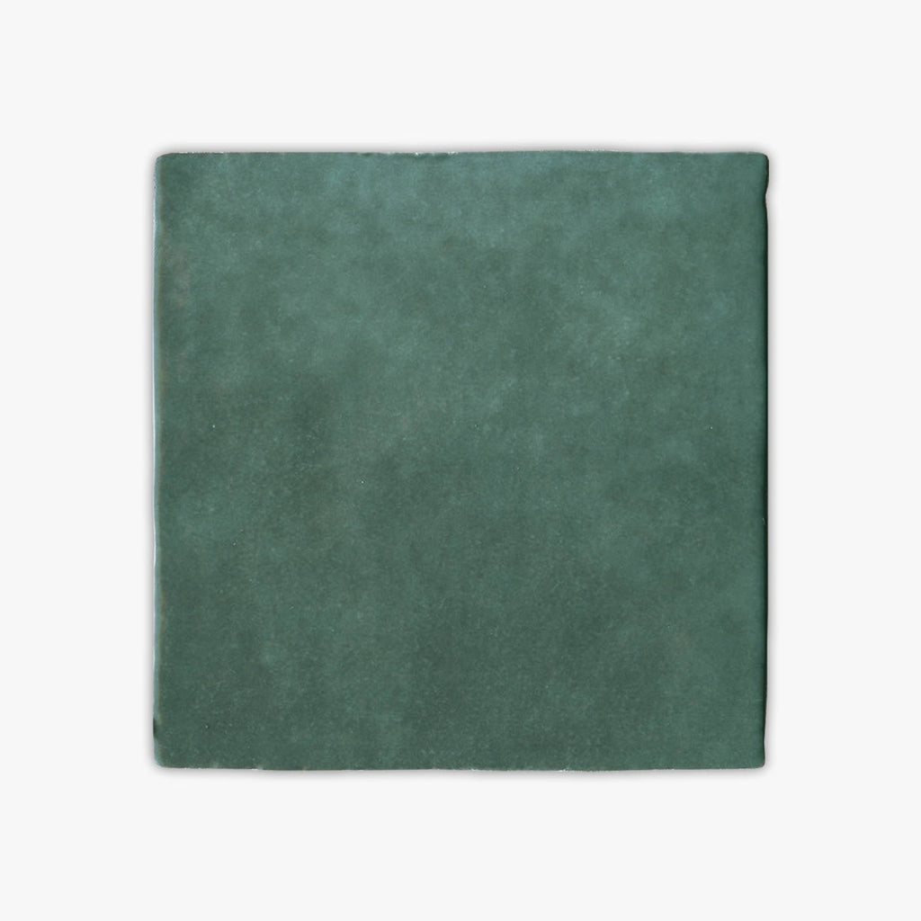 Cloé Green Glazed 5x5 Ceramic Tile