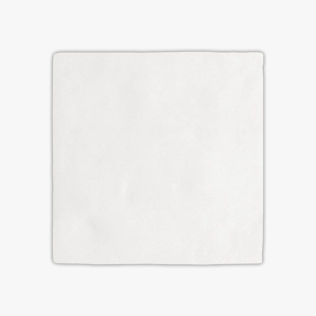 Cloé White Glazed 5x5 Ceramic Tile