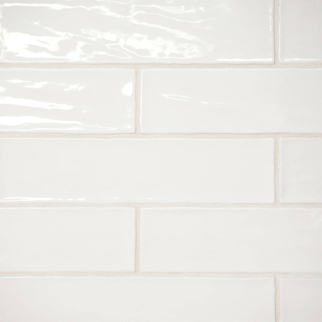 Marin Pearl White Glazed 2 1/2X10 Ceramic Tile