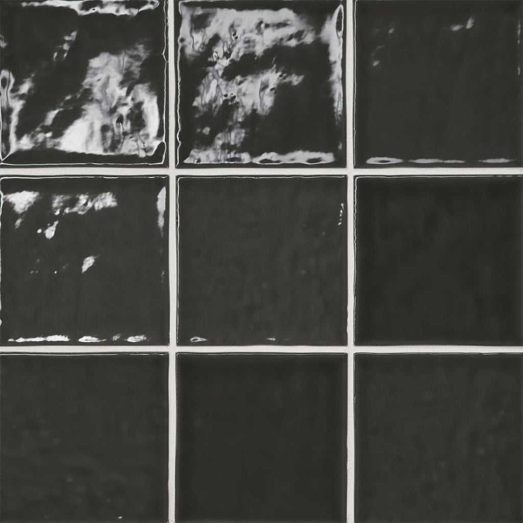 Marin Black Sea Glazed 4X4 Ceramic Tile