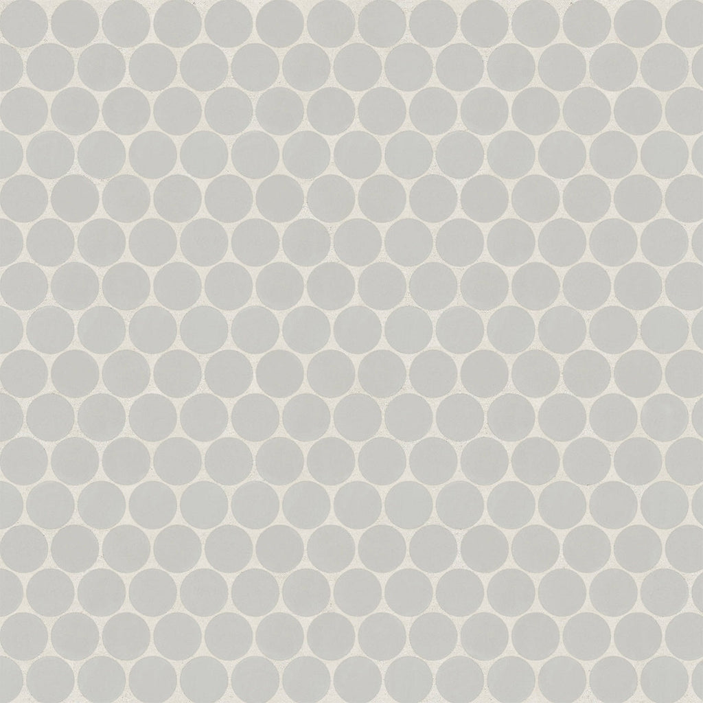 Marin Pebble Gray 3/4 Penny Round Matte Ceramic Mosaic