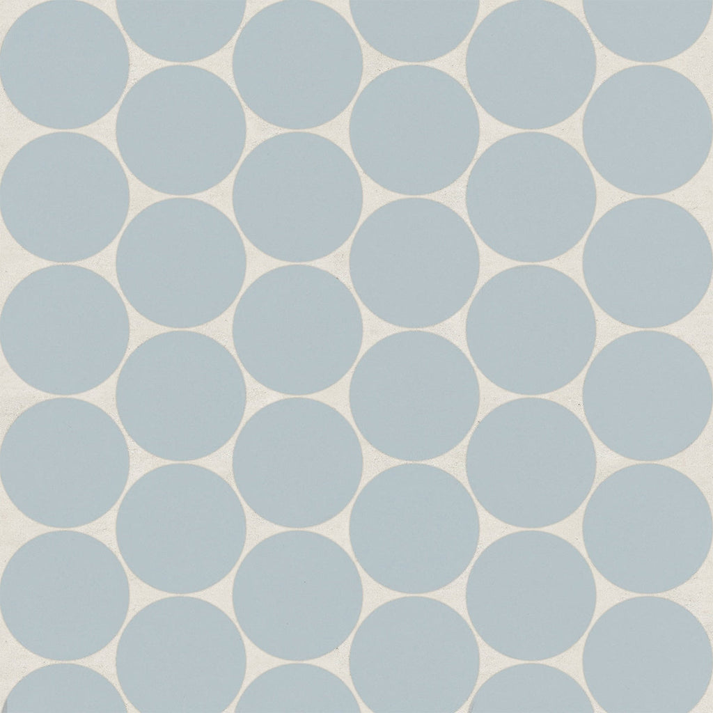 Marin Misty Blue Penny Round Matte Ceramic Mosaic