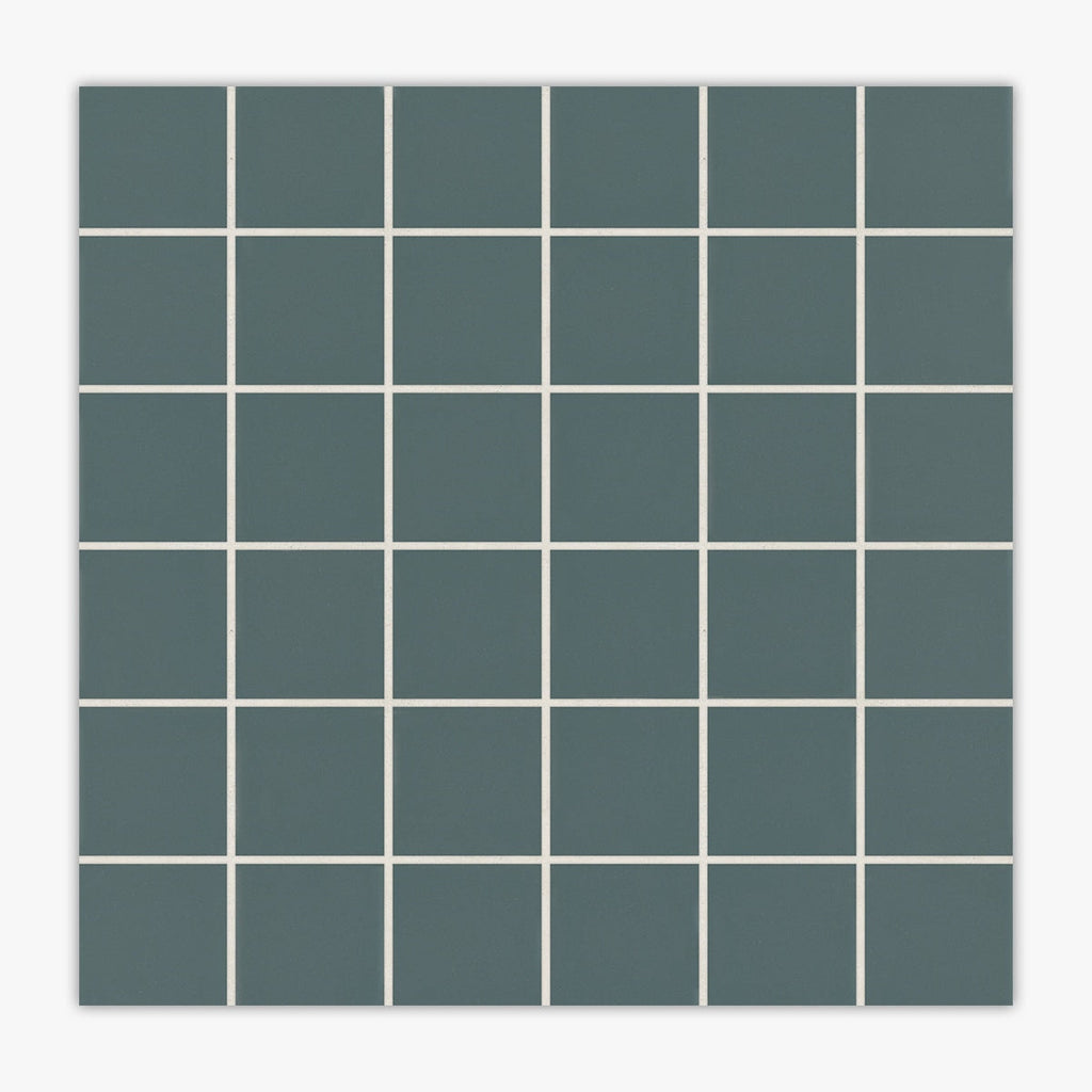 Marin Ocean Teal Square Matte Ceramic Mosaic