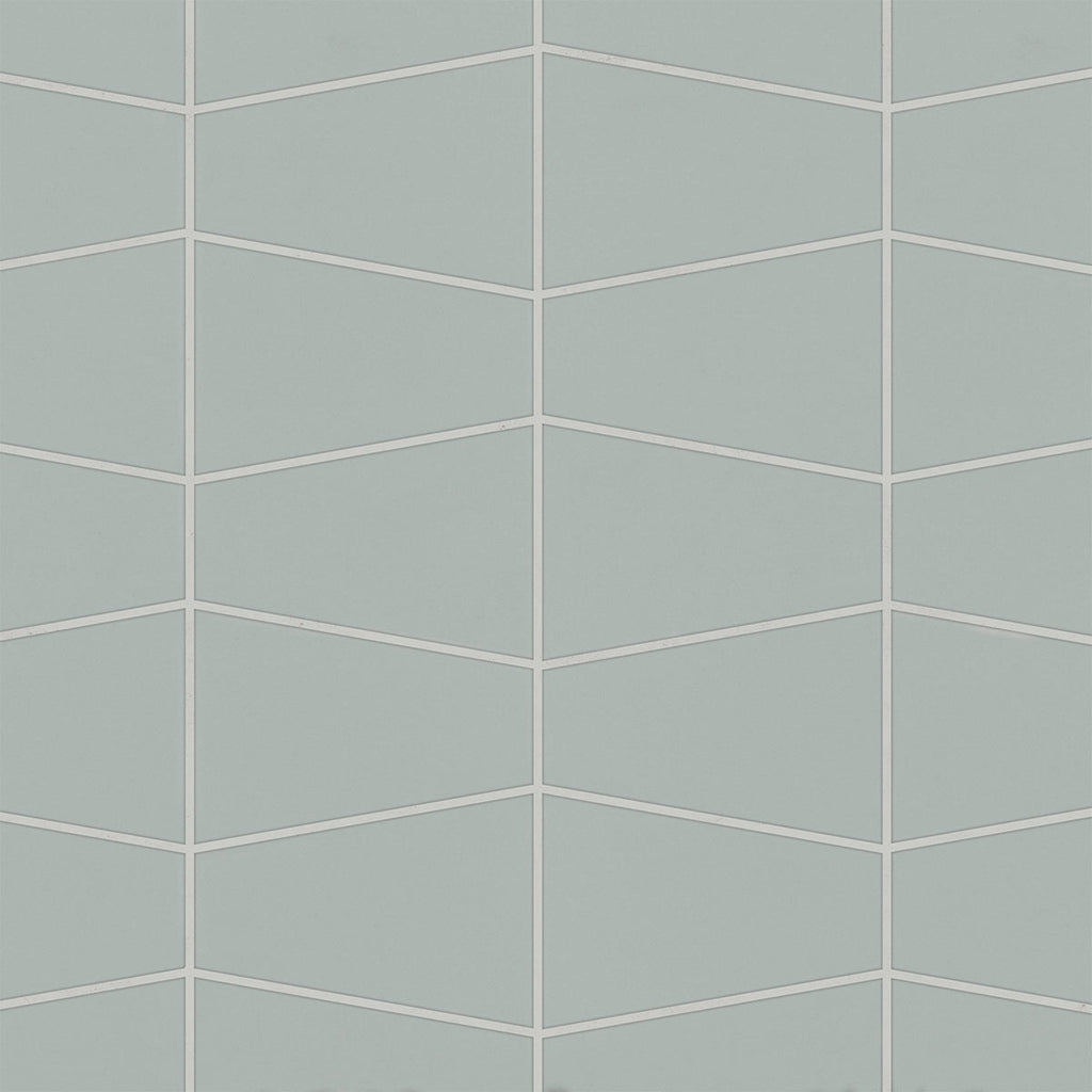 Marin Aloe Green Trapezoid Matte Ceramic Mosaic