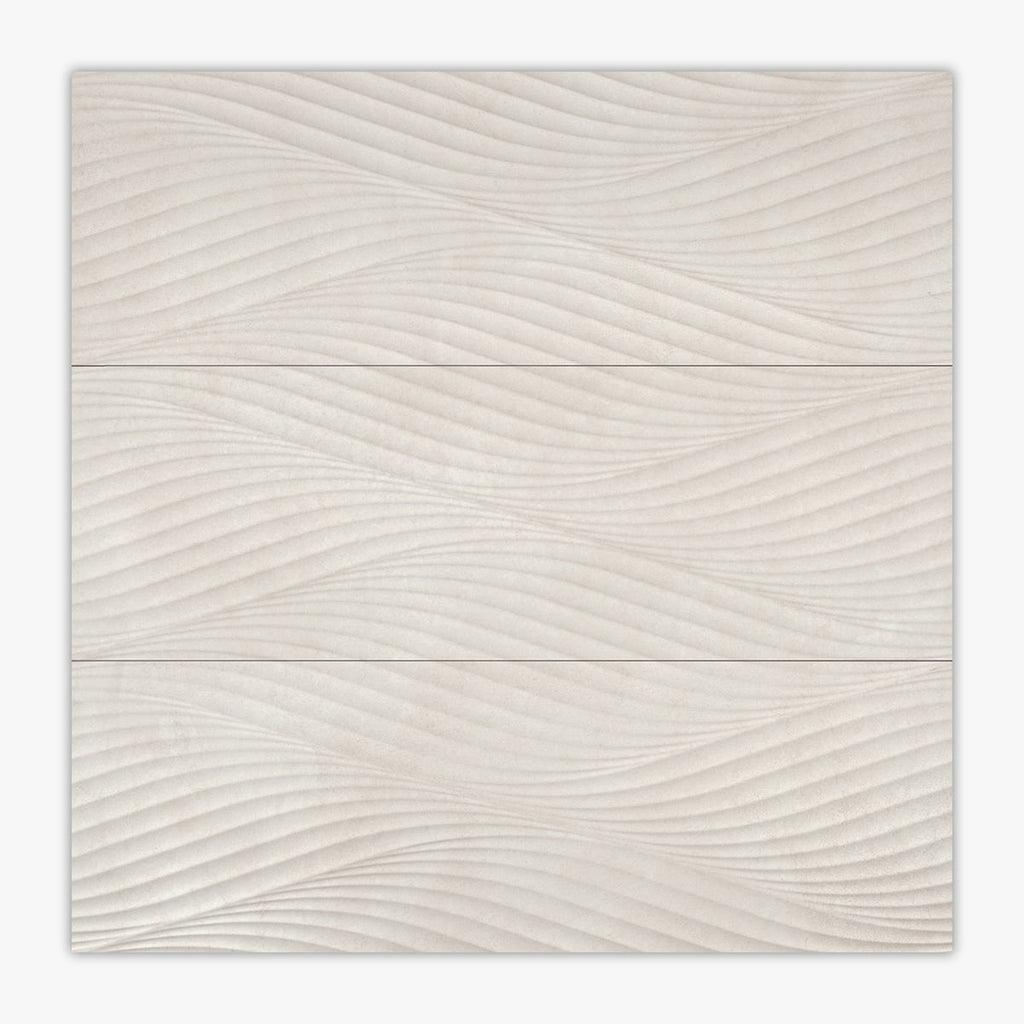 Donna Beige Matte Wave Ceramic Tile