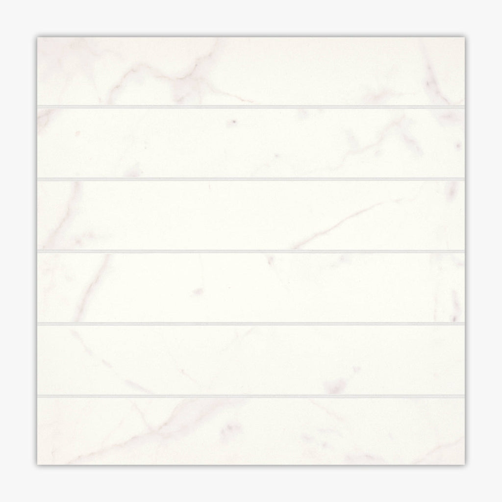 Magnifica Calacatta Super White Honed 4x24 Porcelain Tile