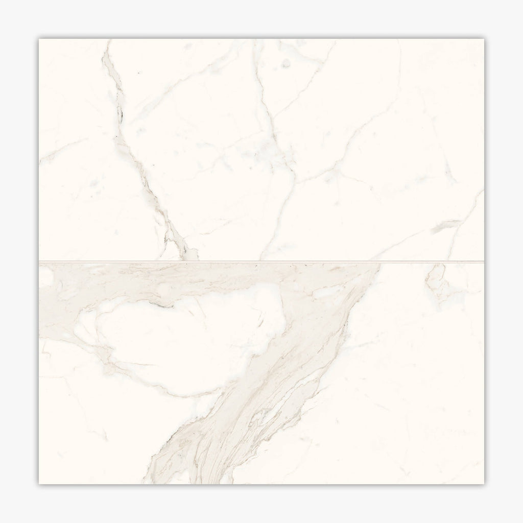 Magnifica Calacatta Super White Honed 24x48 Porcelain Tile