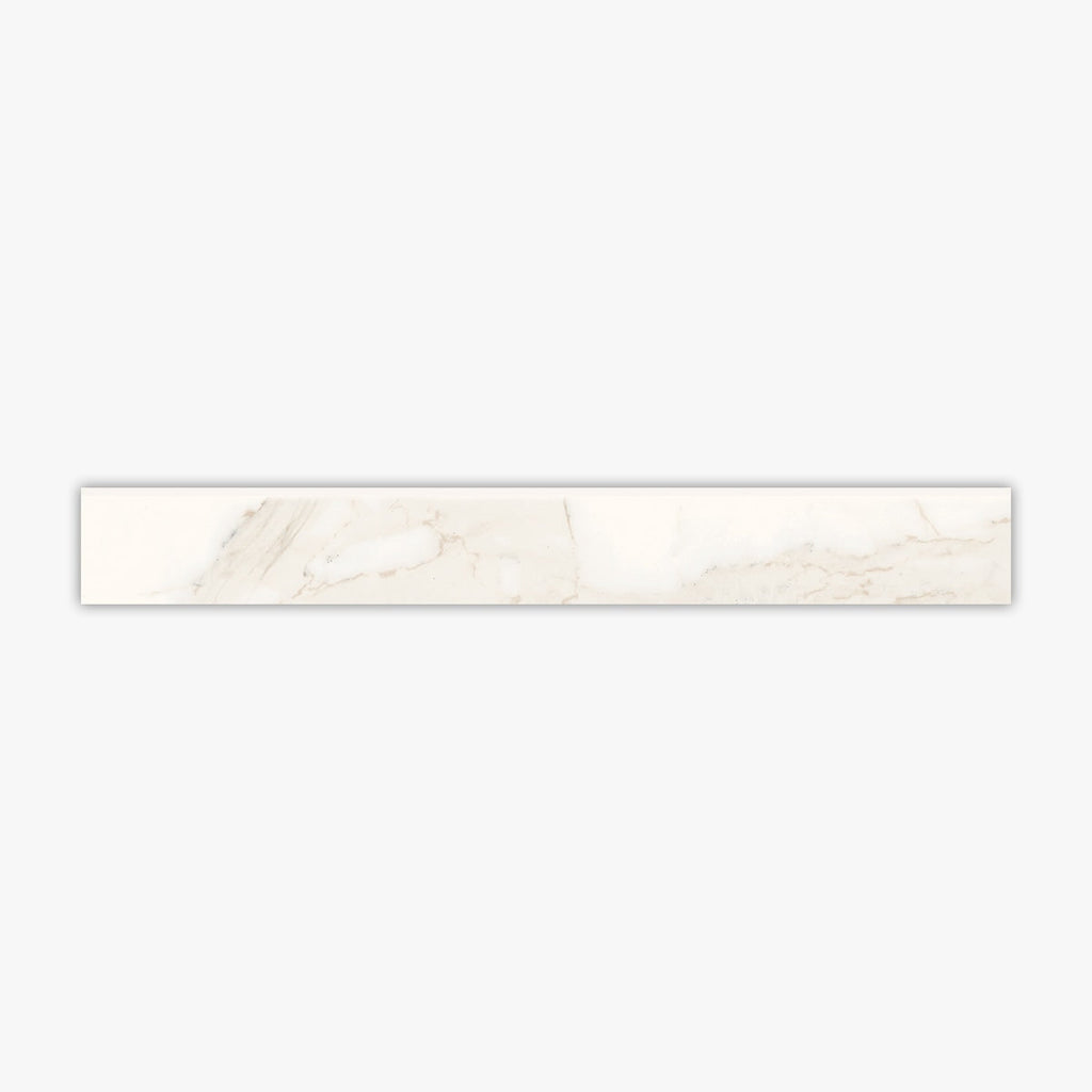 Magnifica Calacatta Super White 3x24 Bullnose Honed Molding