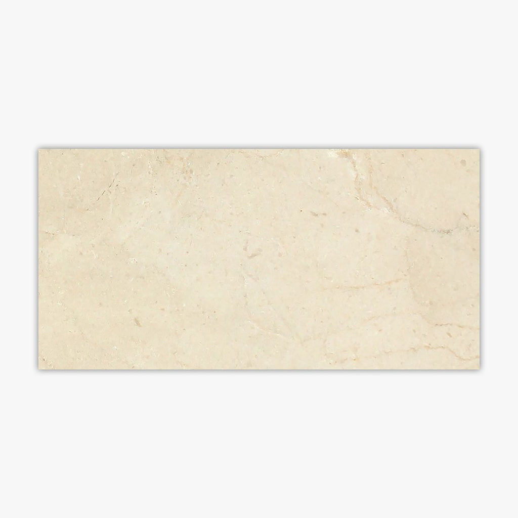 Crema Marfil Polished 3x6 Marble Tile