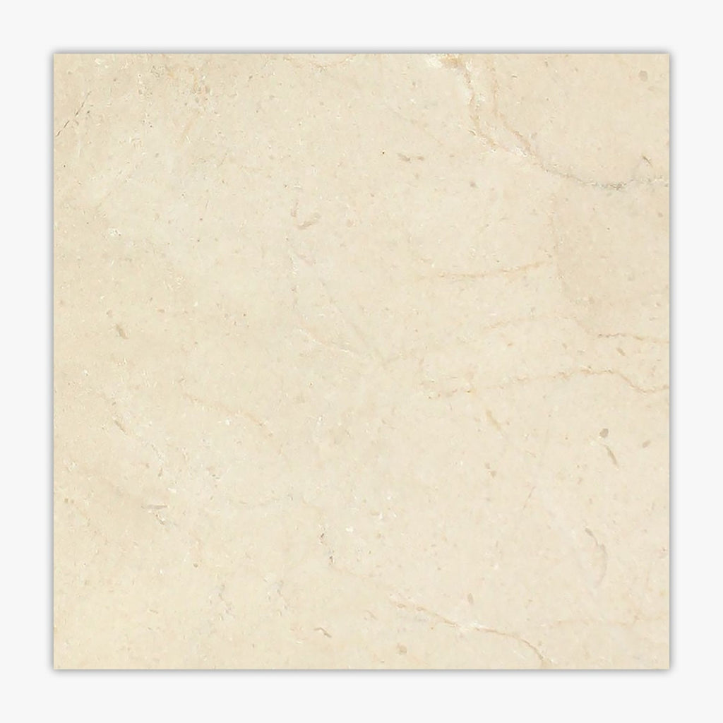 Crema Marfil Polished 4x4 Marble Tile