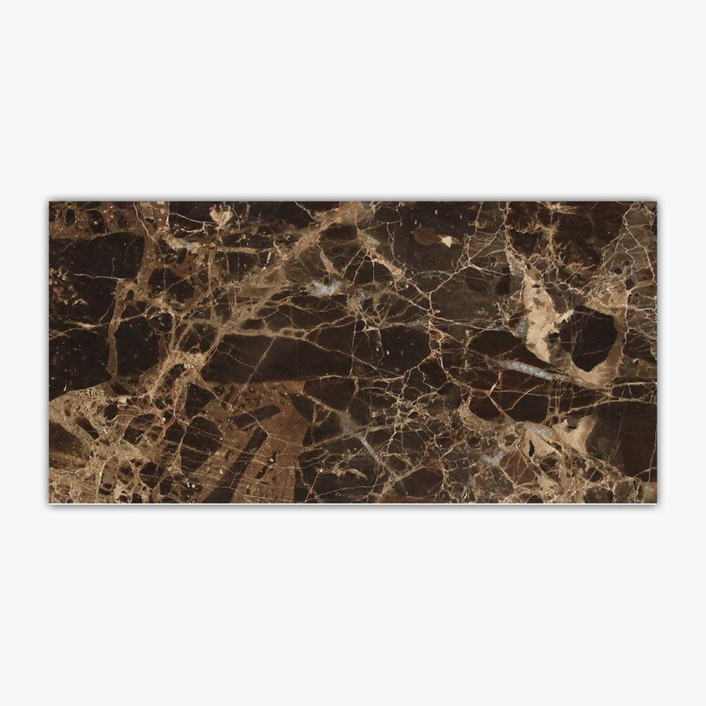 Emperador Dark Polished 3x6 Marble Tile