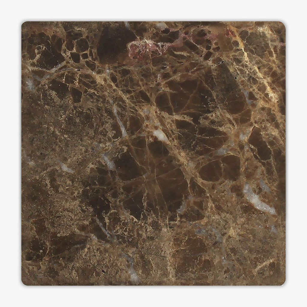 Emperador Dark Tumbled 4x4 Marble Tile