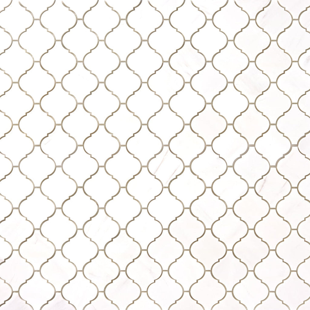 Bianco Dolomiti Honed 3 Inch Lantern Marble Mosaic