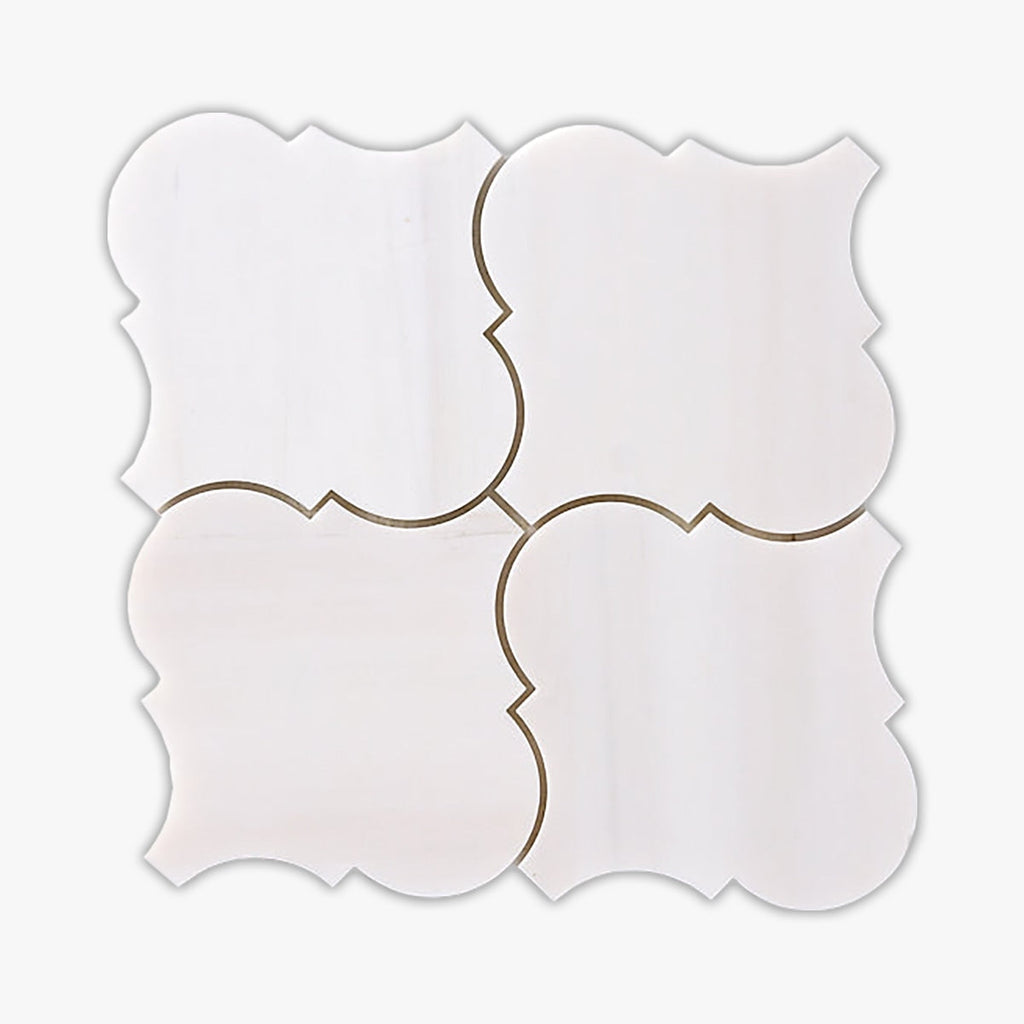 Bianco Dolomiti Honed 6 Inch Lantern Marble Mosaic