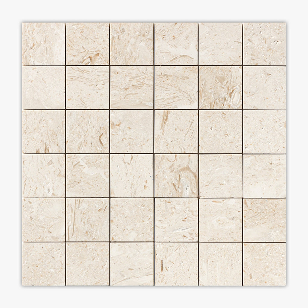 Desert Path Brushed 2x2 Limestone Mosaic