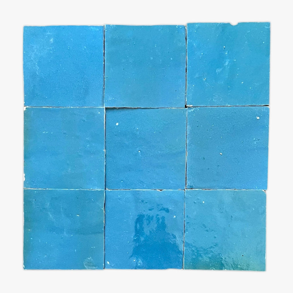 Aqua Glazed 4x4 Zellige Tile