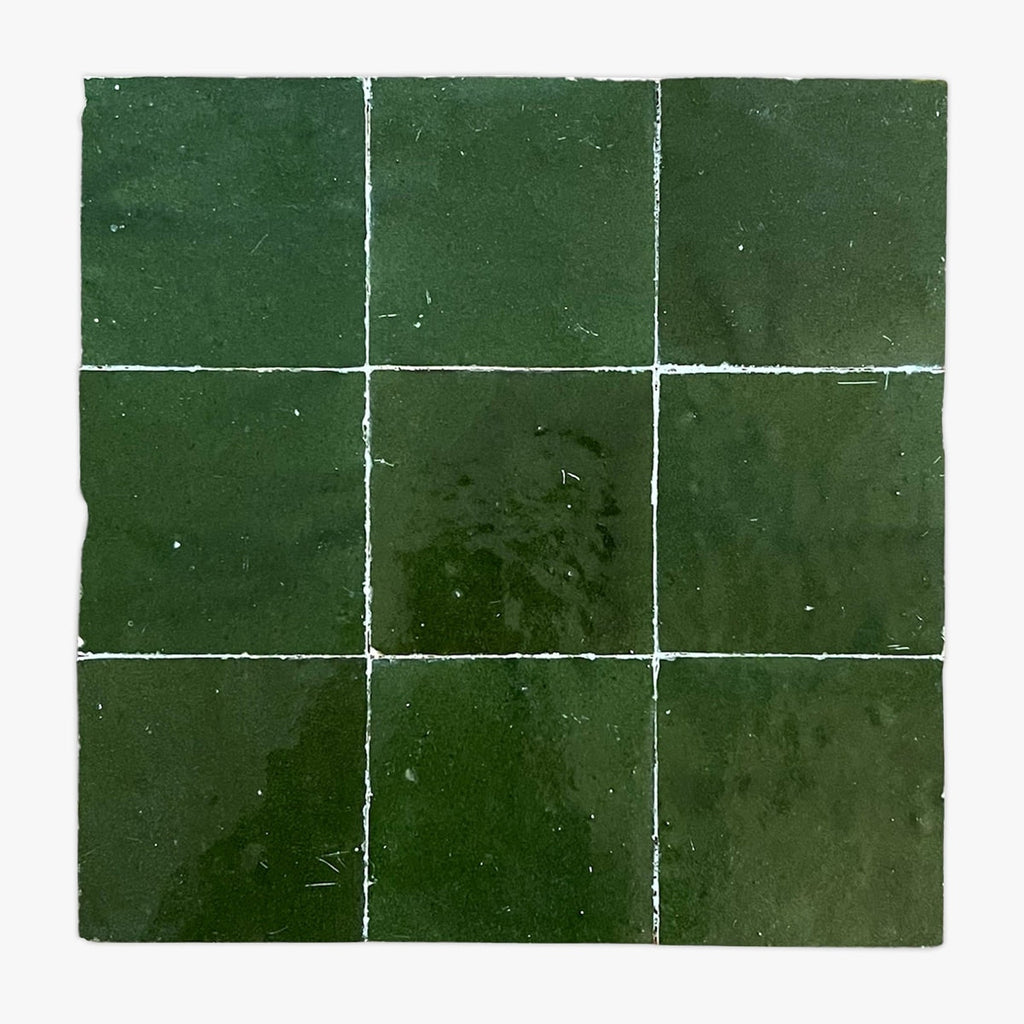 Moss Green Glazed 4x4 Zellige Tile