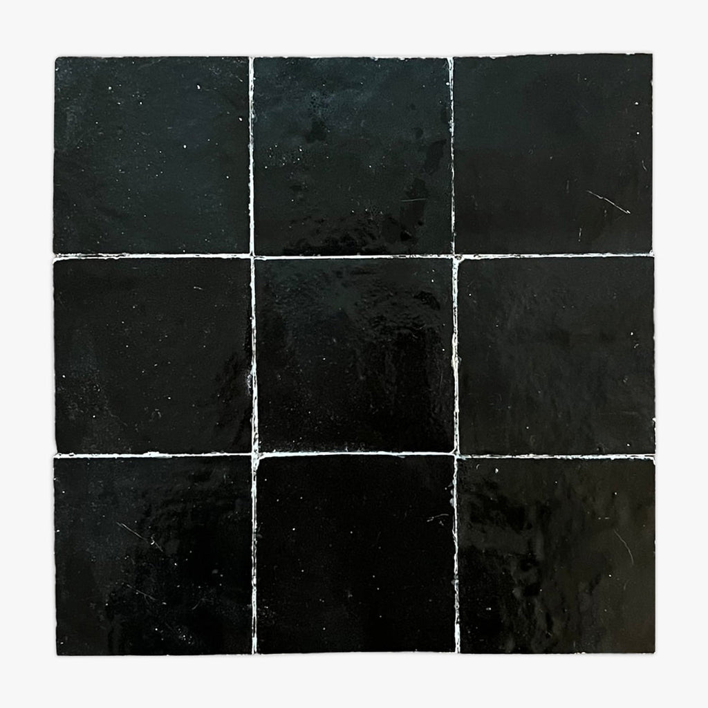Dark Night Glazed 4x4 Zellige Tile