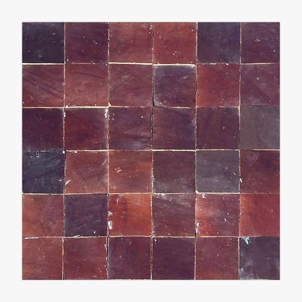 Burnt Sugar Glazed 4x4 Zellige Tile