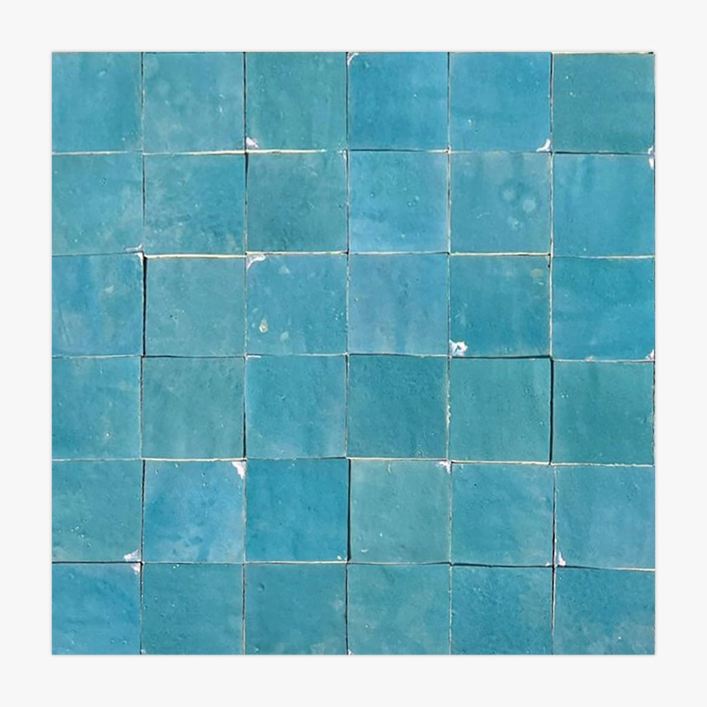 Arctic Blue Glazed 4x4 Zellige Tile