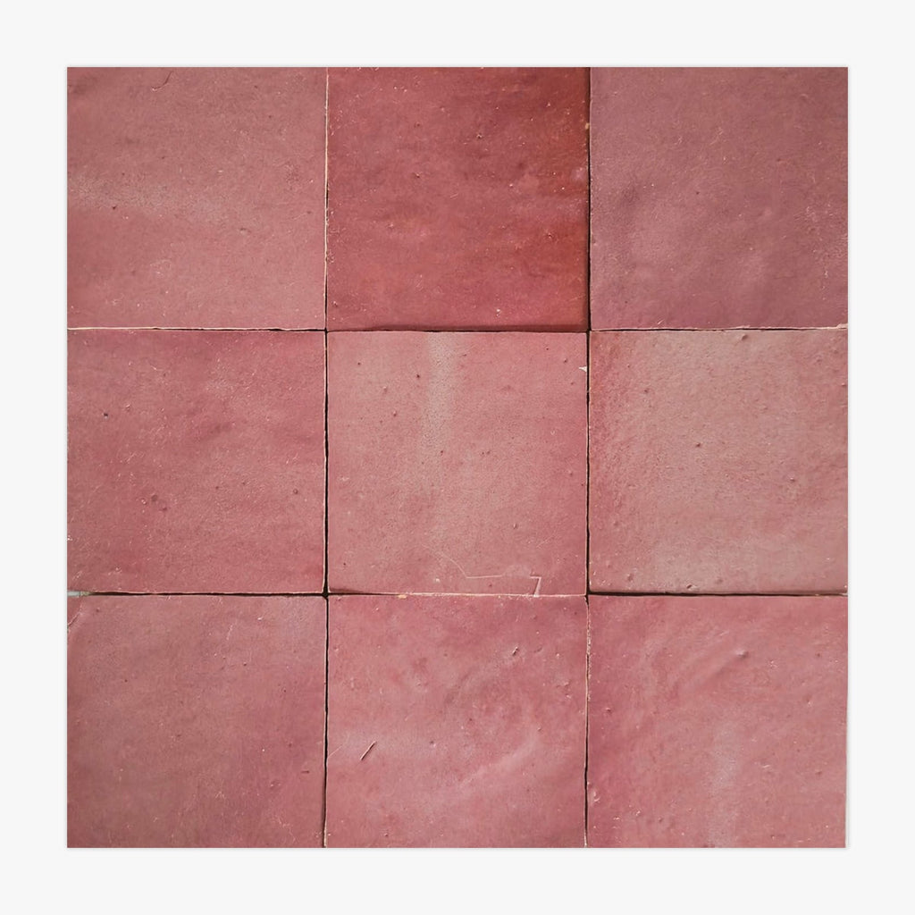 Persian Red Glazed 4x4 Zellige Tile