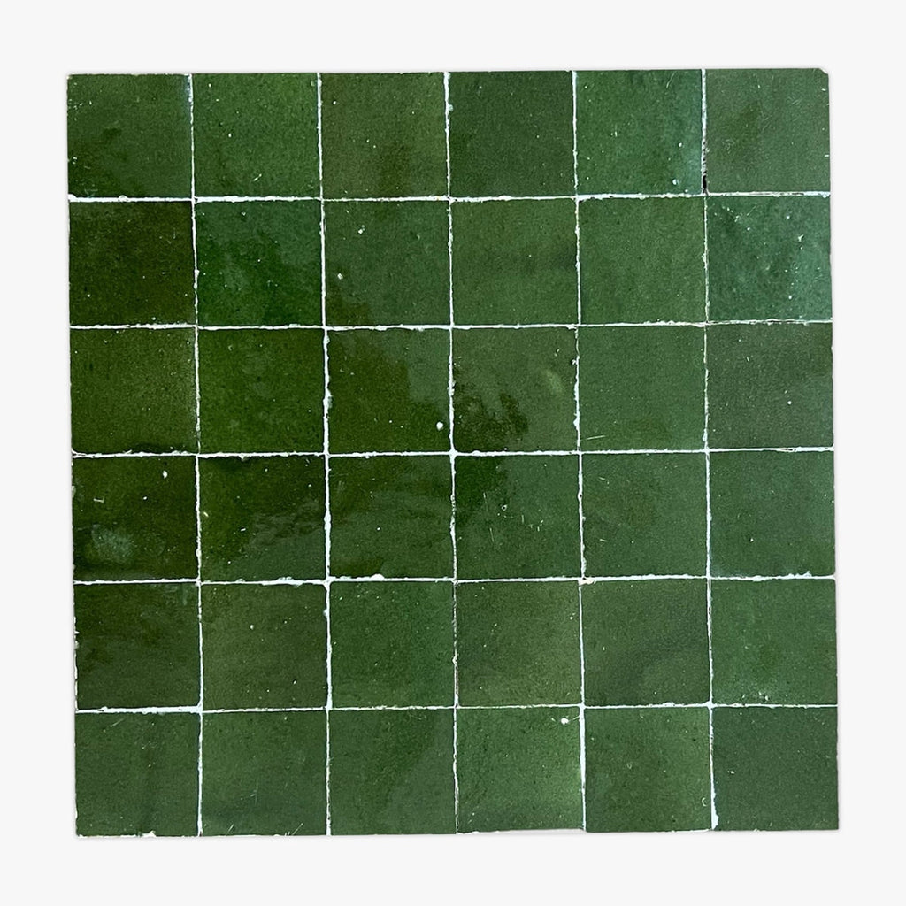 Moss Green 2x2 Glazed Zellige Mosaic