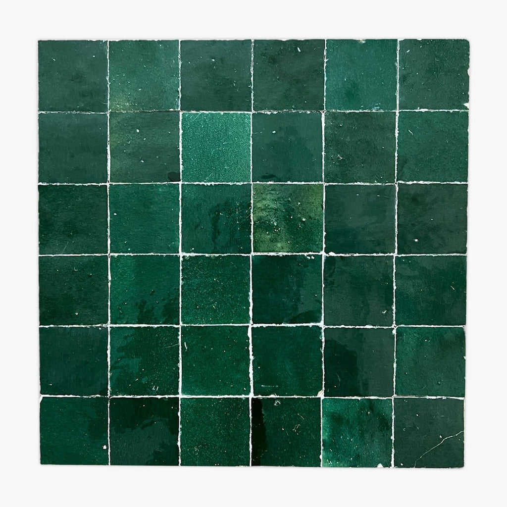 Forest Green 2x2 Glazed Zellige Mosaic