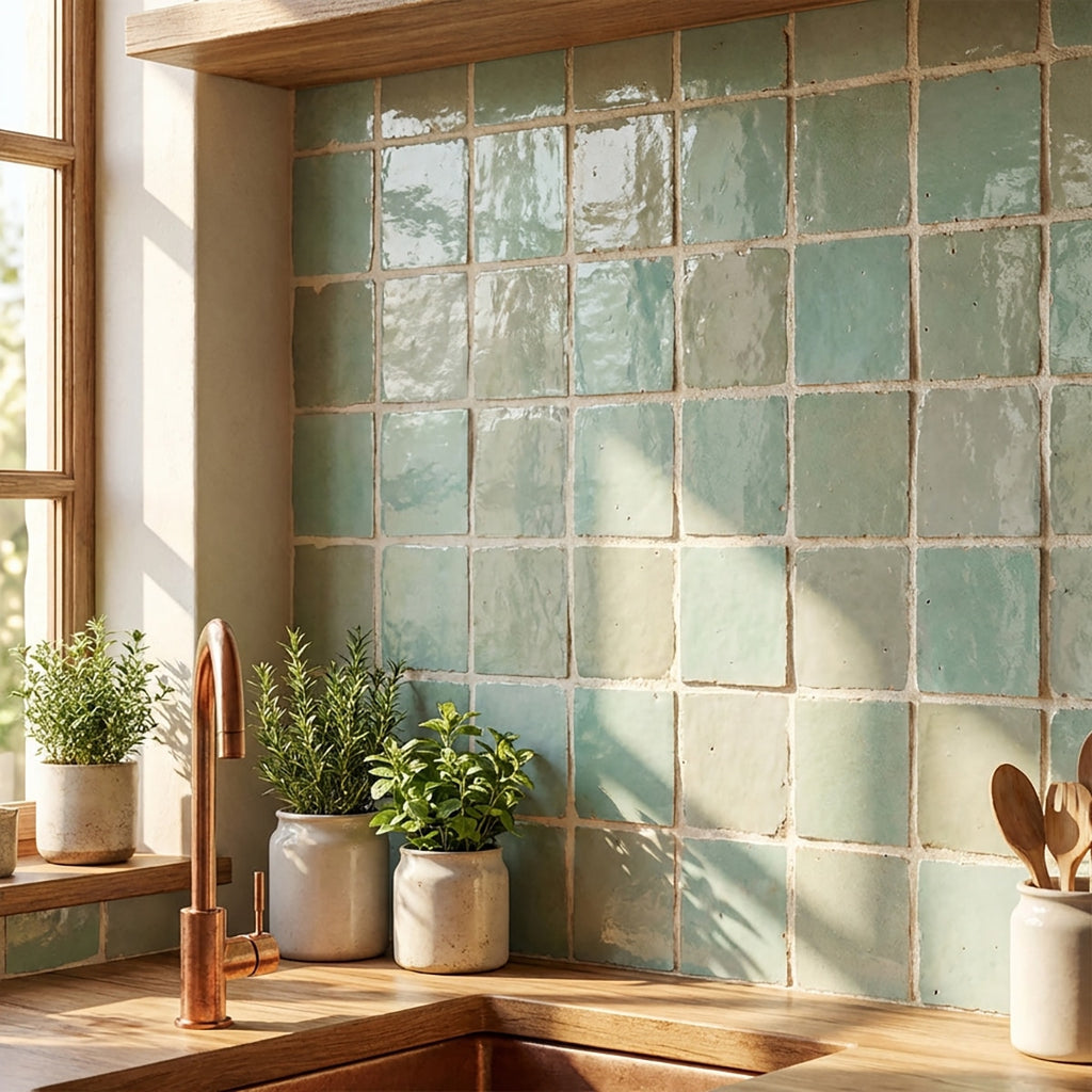 Absinthe 2x2 Glazed Zellige Mosaic – Exclusive Tiles & Marble