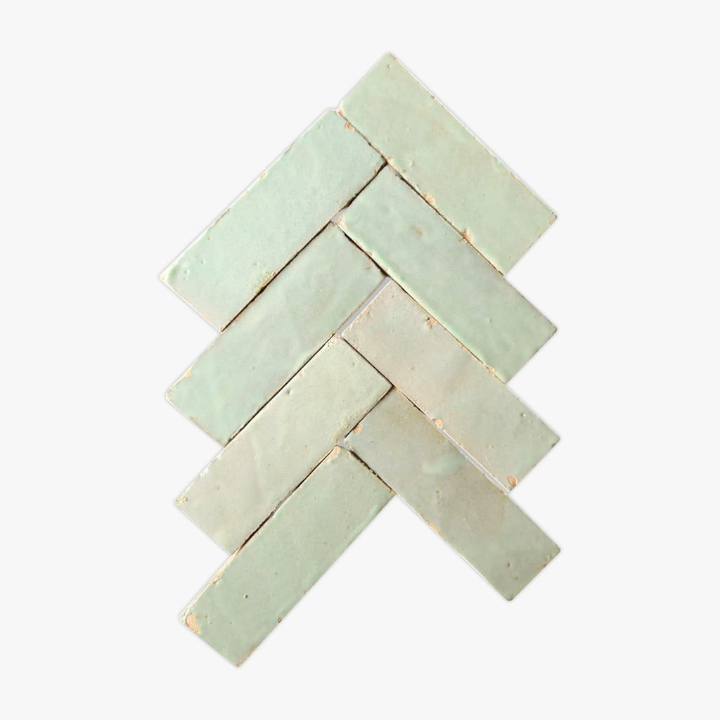 Absinthe Glazed 2x6 Zellige Subway Tile