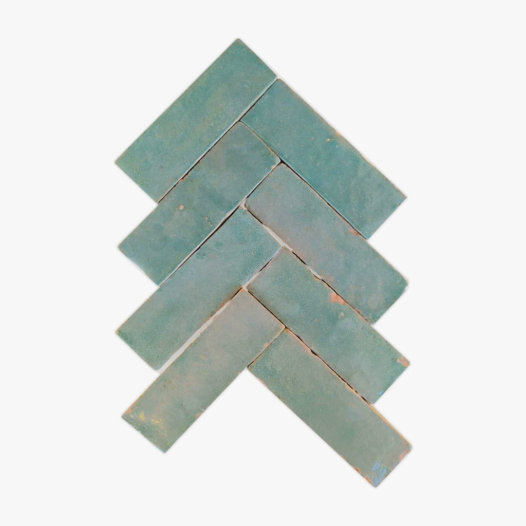 Tidepool Glazed 2x6 Zellige Subway Tile