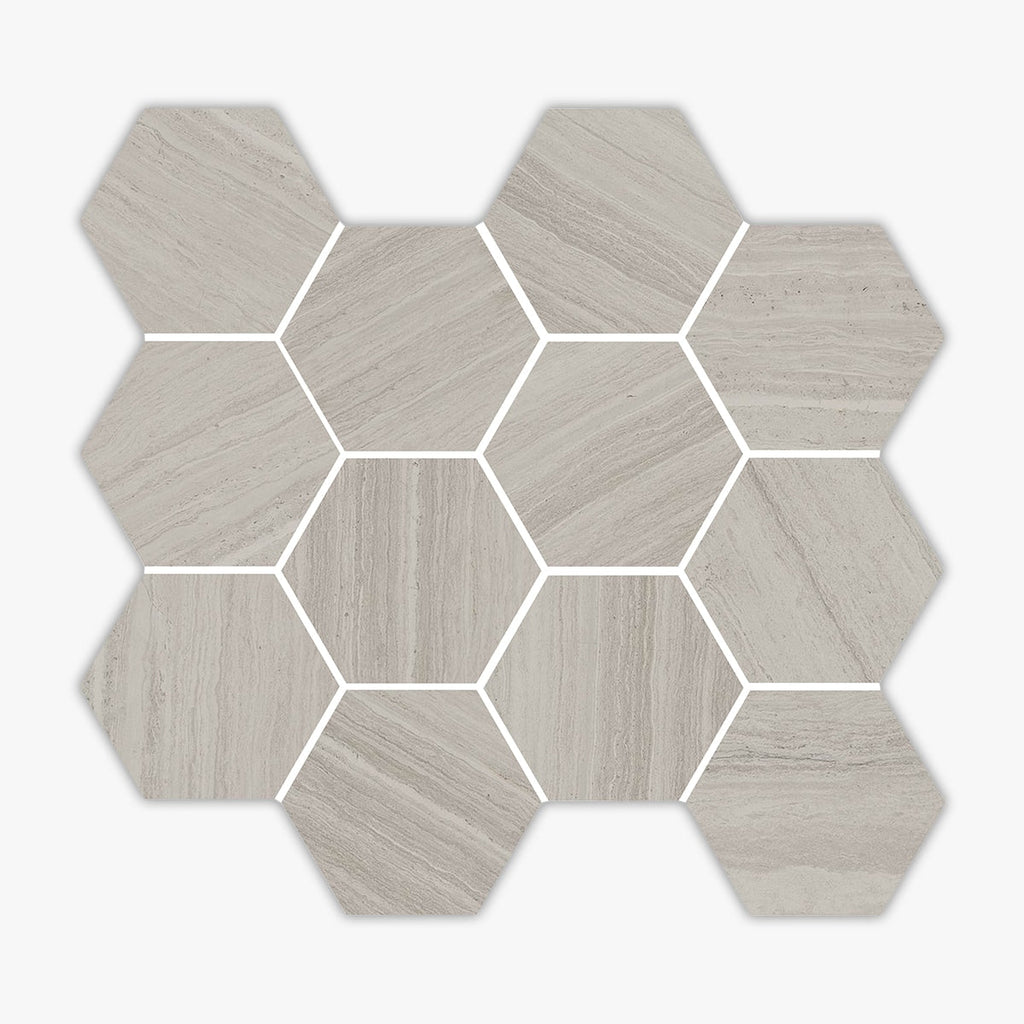 Coastline Malibu 3 1/4 Hexagon Matte Porcelain Mosaic