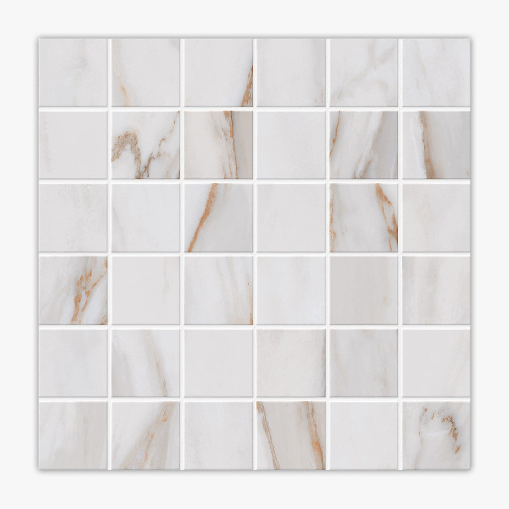 Calacatta Gold Calacatta Gold 2x2 Matte Porcelain Mosaic