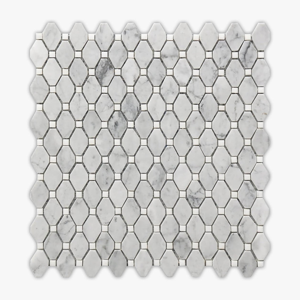 Rockart Gray Small Rhombus Polished Marble Mosaic