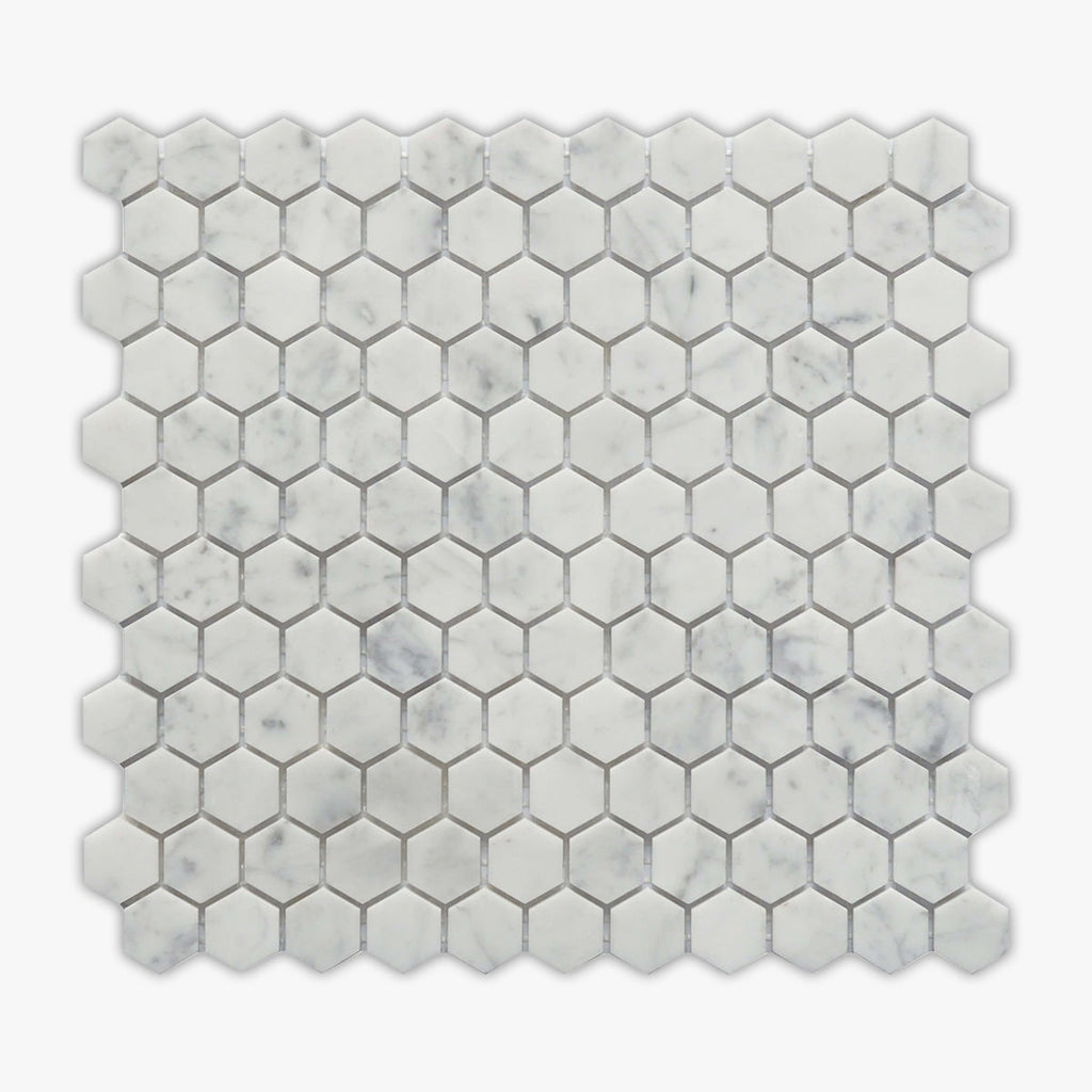 Rockart Carrara Hexagon Polished Marble Mosaic